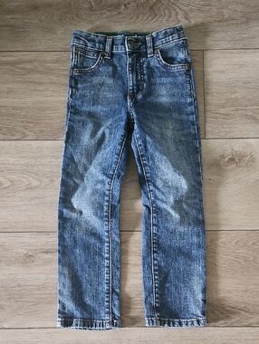 Wrangler Boys Blue Denim Straight-Leg Jeans